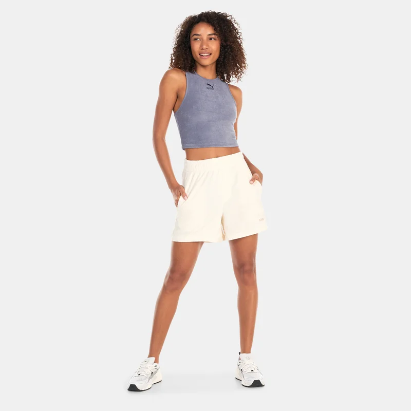 PUMA Grey Women's Classics Towelling Crop Top for Women | Best Price UAE
