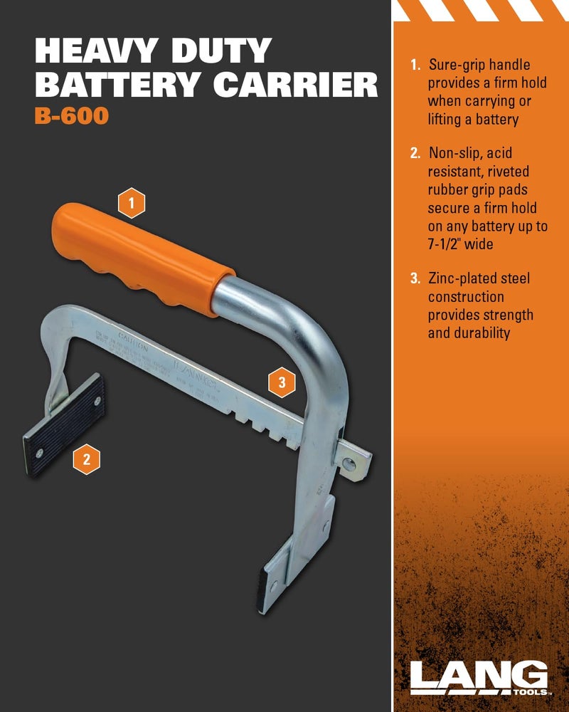 Lang Tools B-600 Heavy Duty Battery Carrier - Image 2