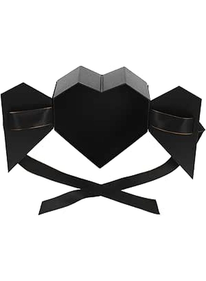 Heart Shaped Gift Box With Ribbon For Flowers Valentine Anniversary Decoration - Image 1