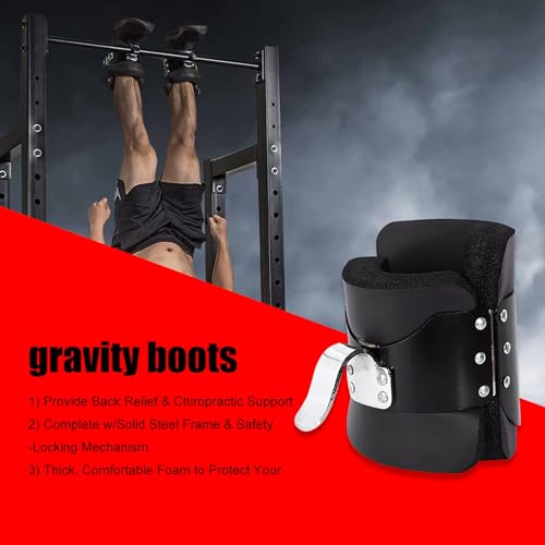 BORDSTRACT Anti Gravity Inversion Boots, Hang Up Boots for Stress Relief and Fitness, Solid Steel Frame for Ab Crunch, Abdominal Sit Up, Hooks Bar Therapy, Core Gym Fitness Exerciser - Image 2