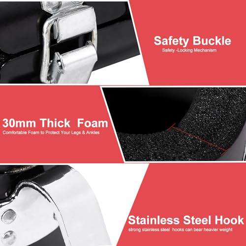 BORDSTRACT Anti Gravity Inversion Boots, Hang Up Boots for Stress Relief and Fitness, Solid Steel Frame for Ab Crunch, Abdominal Sit Up, Hooks Bar Therapy, Core Gym Fitness Exerciser - Image 5