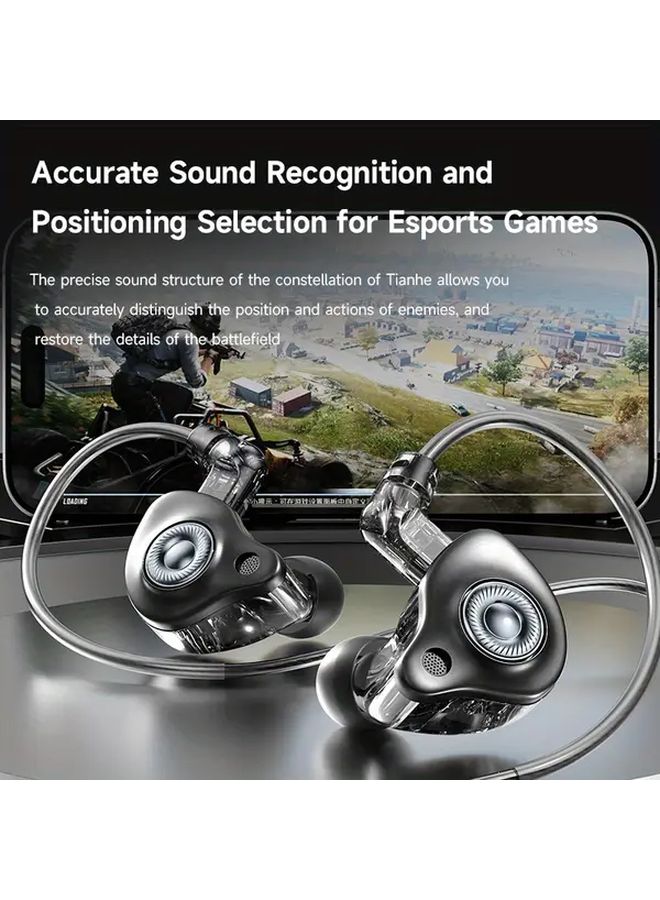 Black 3 5mm Wired Earphones for Samsung Galaxy S25 and iPhone 15 16 Pro Max HiFi Sound - Image 4