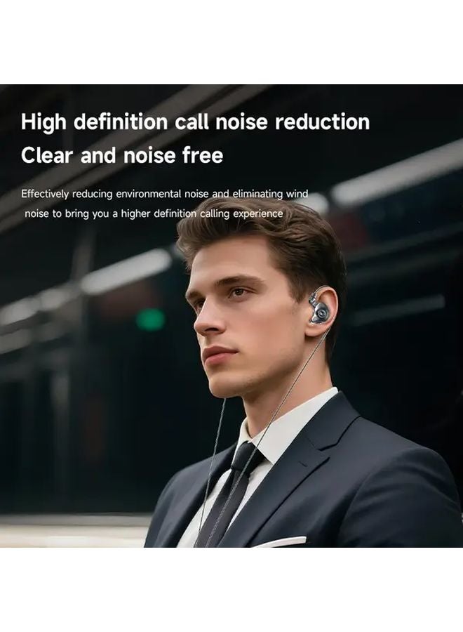 Black 3 5mm Wired Earphones for Samsung Galaxy S25 and iPhone 15 16 Pro Max HiFi Sound - Image 5