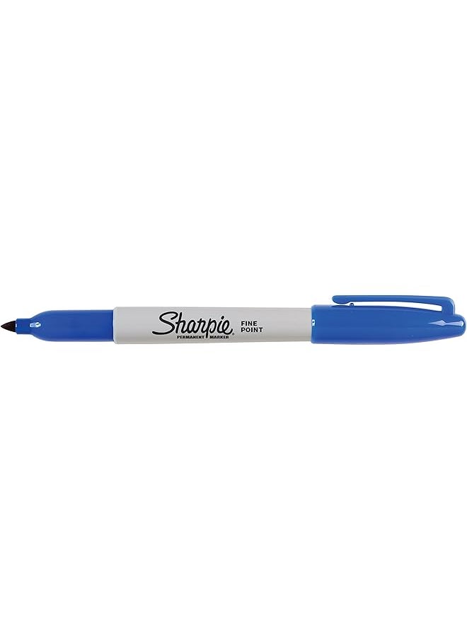 Sharpie Permanent Markers Fine Point Blue 12 Count  - Image 3