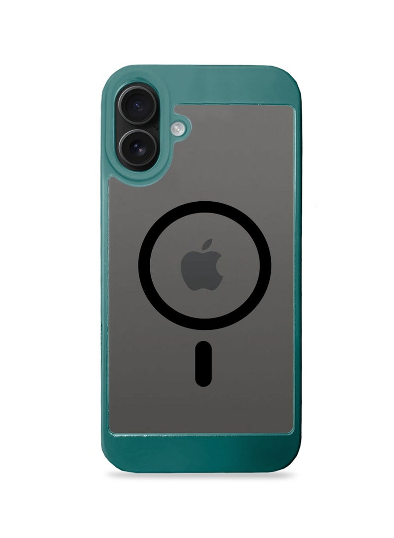 Wtech Apple iPhone 16 Plus 2024 Magsafe Hybrid TPU Silicone Slim Case Cover - Dark Green - Image 2