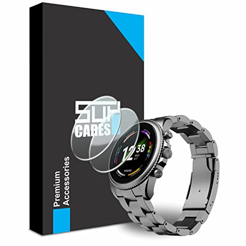 SupCares Military-Grade Gorilla Tempered Glass Screen Protector for Fossil Gen 6 (42 mm / 44 mm) With Installation Kit | Transparent | Pack of 2 - Image 1
