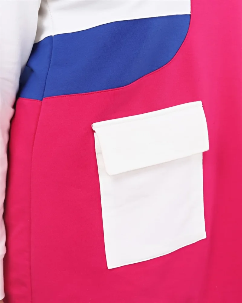 Bwest Sapphire Side Pocket Detailed Ribbed Tracksuit - Fuchsia