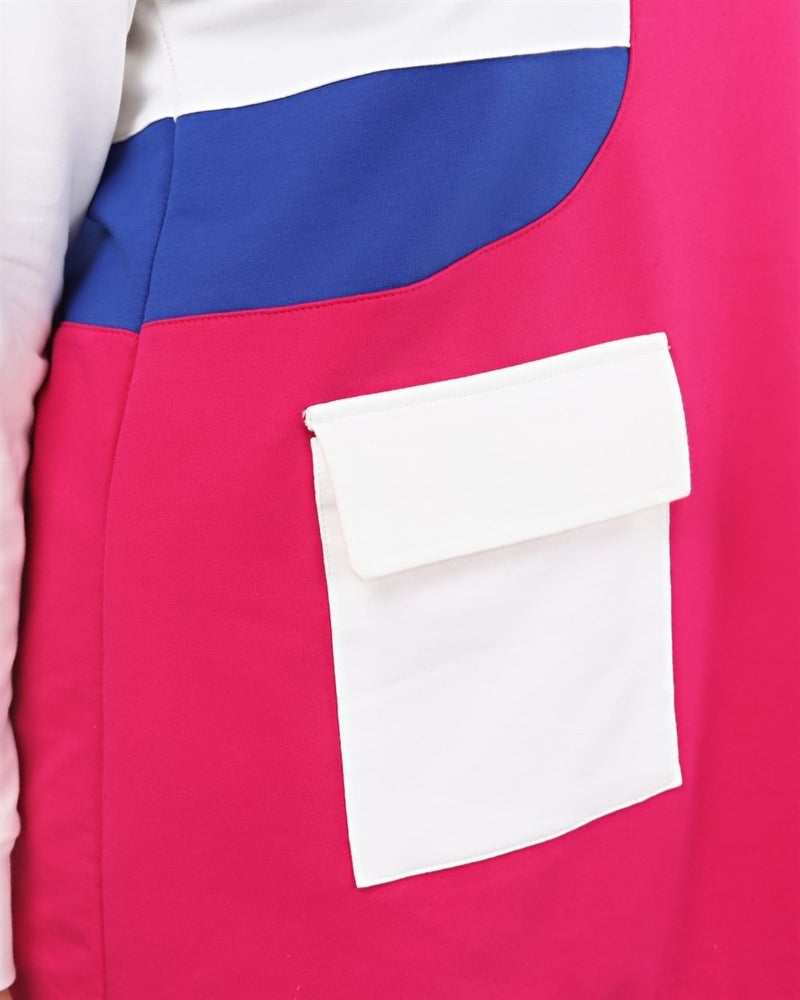Bwest Sapphire Side Pocket Detailed Ribbed Tracksuit - Fuchsia - Image 5