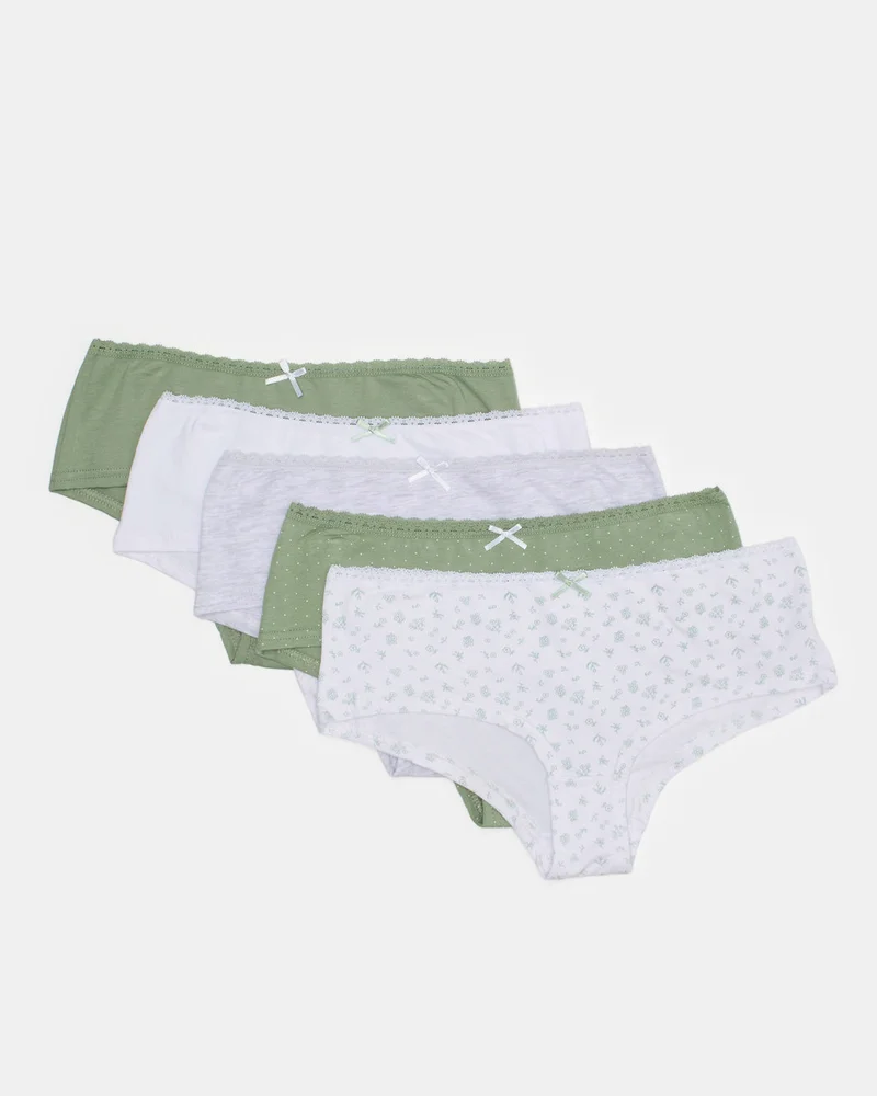REDTAG Women Assorted Boyleg Brief Set (Pack of 5)