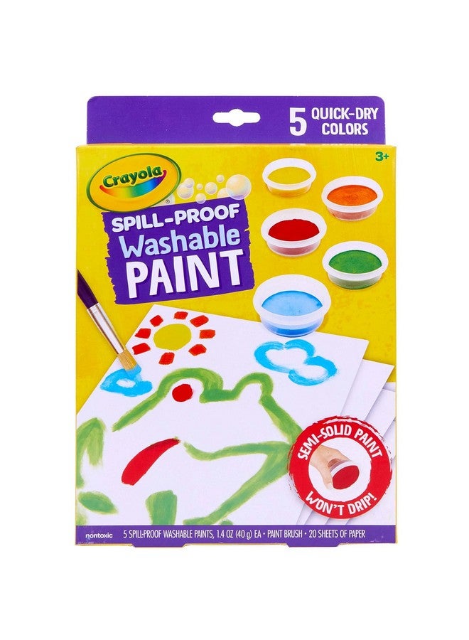 Crayola Spill Proof Paint Set, Washable Paint for Kids, Ages 3, 4, 5, 6 - Image 1