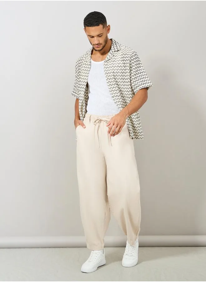 ستايلي Premium Cotton Slub Cotton Wide Leg Pants