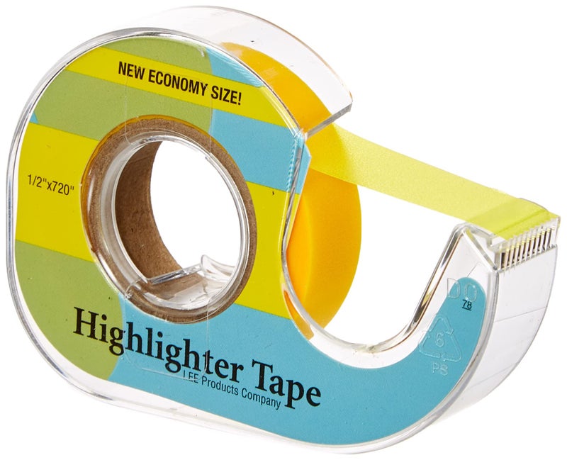 LEE Fluorescent Highlighter Tape 1/2"X720"-Fluorescent Yellow - Image 1