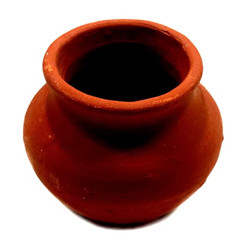Ashirwad Mitti Kalash Soil Earthen Clay Terracotta Mud Mati for Puja Marriages Karvachoth Pot Grahpravesh Earthenware (4.5 inches) - Image 4
