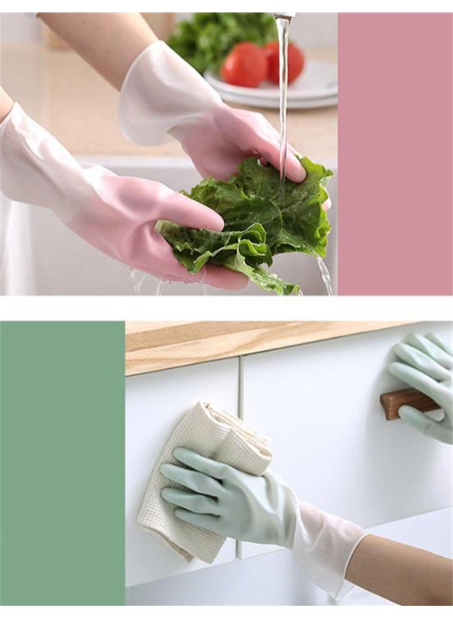 HOMESTAR 2 Pcs Rubber Cleaning Gloves for Household ，Reusable Dishwashing Gloves for Kitchen, Flexible Long-lasting, Waterproof - Image 4