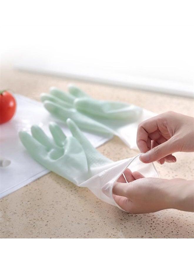 HOMESTAR 2 Pcs Rubber Cleaning Gloves for Household ，Reusable Dishwashing Gloves for Kitchen, Flexible Long-lasting, Waterproof - Image 2