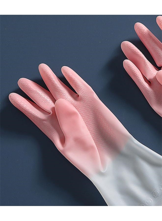 HOMESTAR 2 Pcs Rubber Cleaning Gloves for Household ，Reusable Dishwashing Gloves for Kitchen, Flexible Long-lasting, Waterproof - Image 3