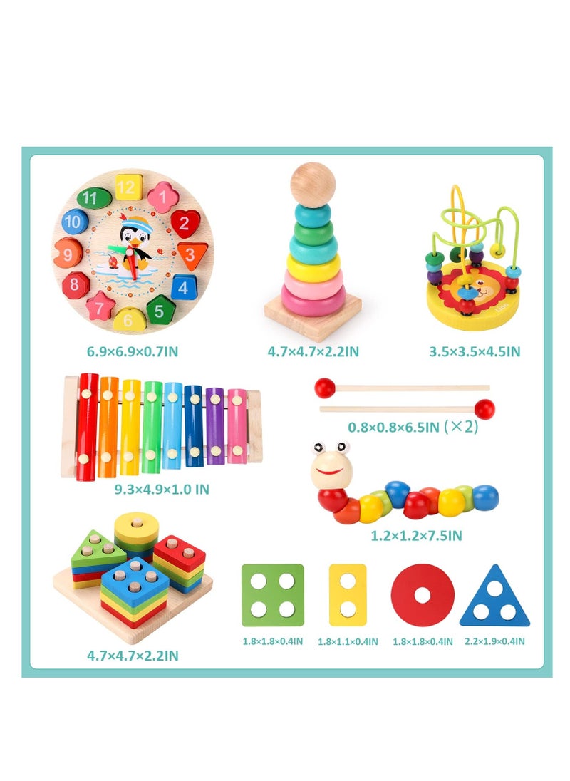 null - 6PCS Kids Wooden Montessori Toys Preschool Educational Learning Toy - Image 1