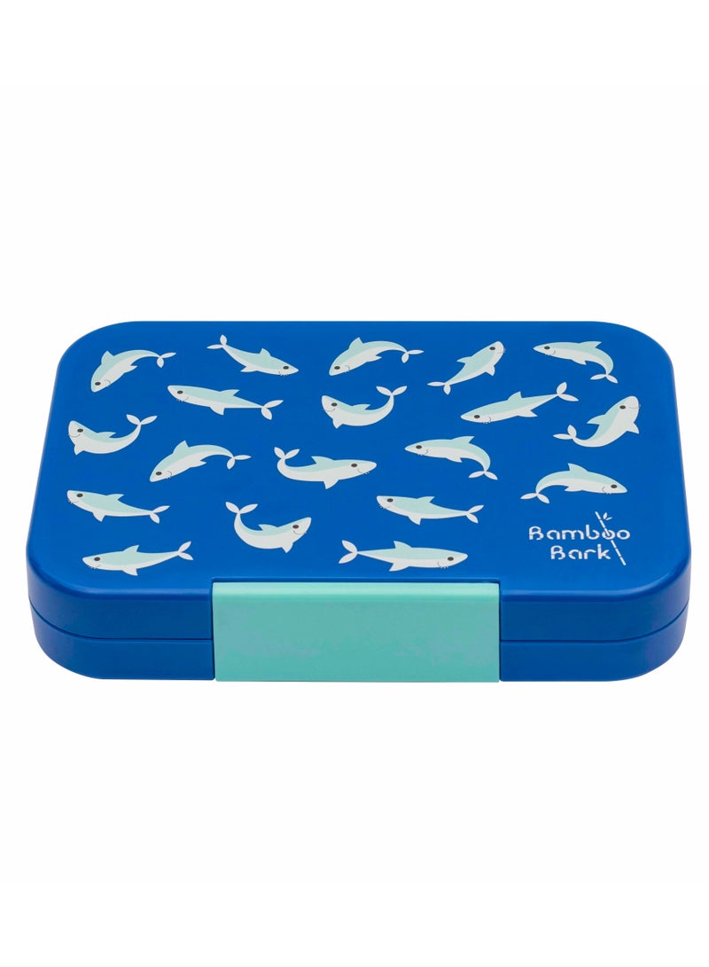 Bamboo Bark Shark Print Tritan Lunch box bento box with 4-6 compartments - Image 1