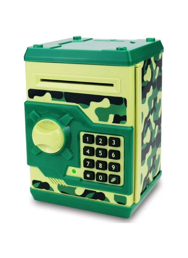 Generic Password Piggy Bank ATM Deposit Machine Children's Deposit Large Safe Automatic Eating Money Sucking Roll Money Piggy Bank-Dimensions:No. 6 Black Silver  - Image 3