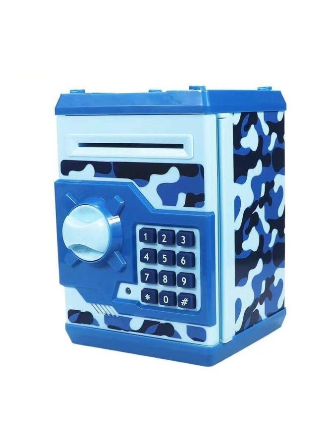 Generic Password Piggy Bank ATM Deposit Machine Children's Deposit Large Safe Automatic Eating Money Sucking Roll Money Piggy Bank-Dimensions:No. 6 Black Silver  - Image 2