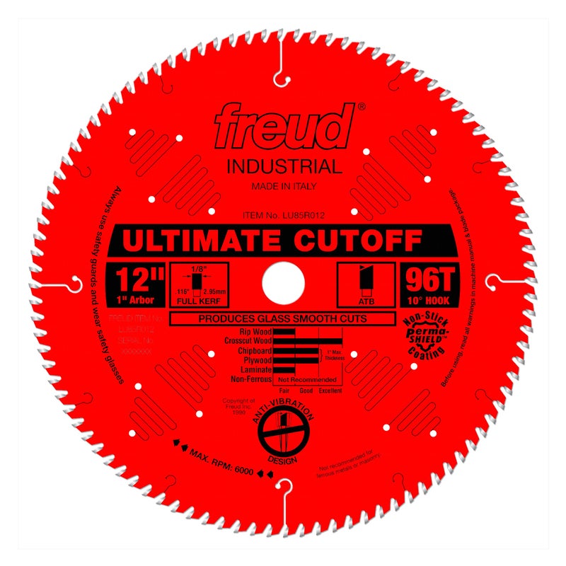 Freud LU85R012 12 Carbide Tipped Saw Blade for Crosscutting
