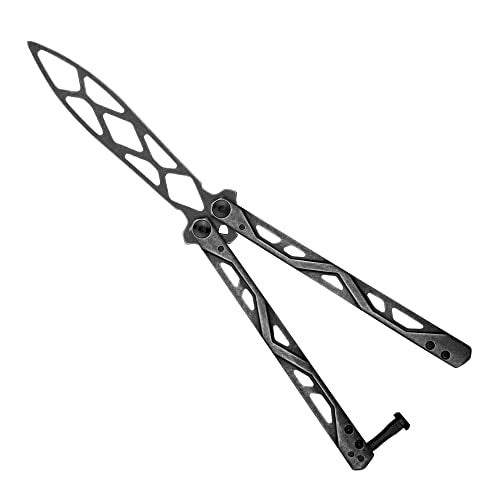 Kershaw Balanza Flipping Butterfly Trainer Knife, BlackWash Design, 4.3 Inch Rounded Stainless Steel Drop Point Blade, EDC Knife with Manual Opening, Butterfly Pocket Knife for Men and Women - Image 2