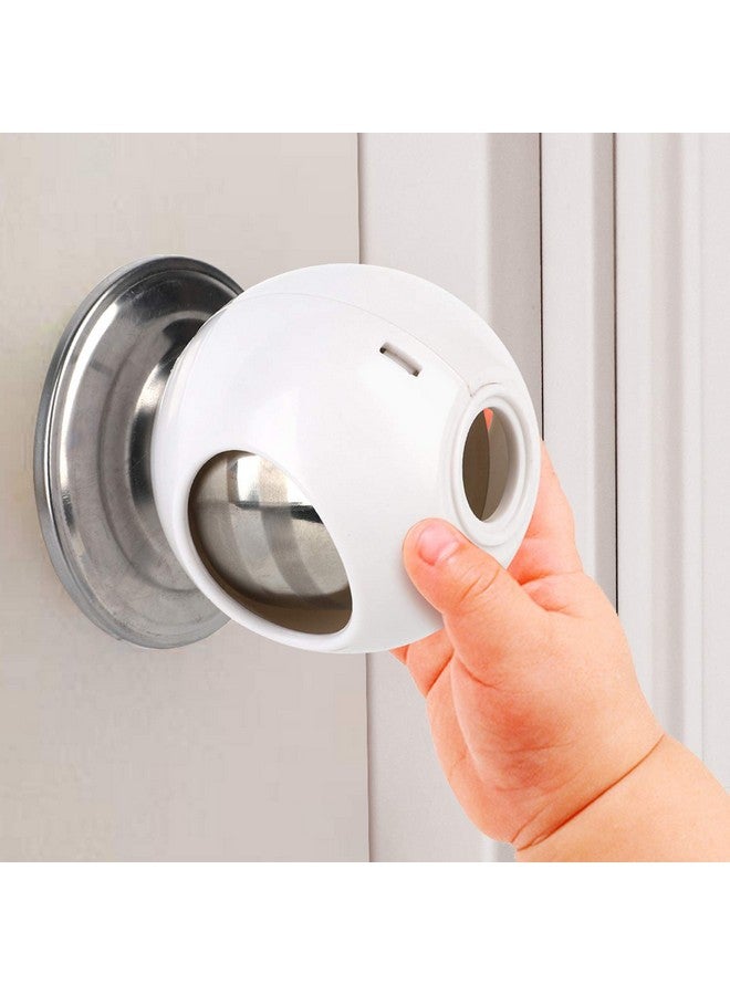 GRENFU Door Knob Safety Cover for Kids (4 Pack) New Shape & Structure Design Child Door Knob Covers Prevent Children from Opening Doors Baby Safety Door Knob Locks Fit Most Knobs - Image 1