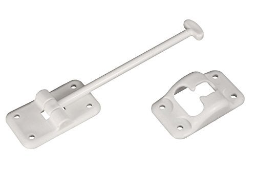 RV Designer E233 Entry Door Holder  TStyle RV Door Holder 6 White  Durable Plastic for CamperRV Doors  Easy Install with Plunger  Screws  Top RV Accessories