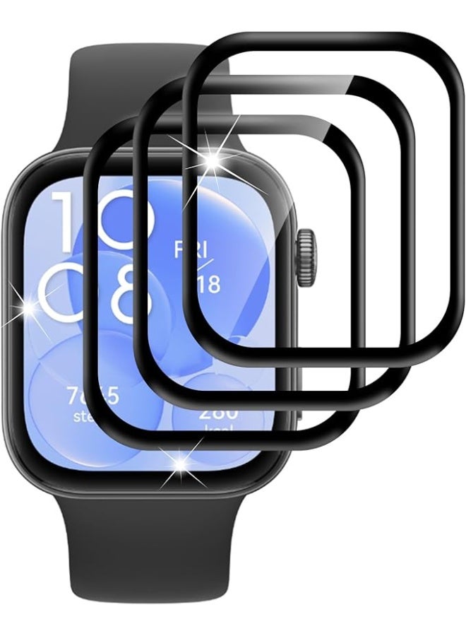3 Pieces Protective Film For Huawei Watch Fit 4 Pro, [Full Coverage] Material Protective Film [Anti-Scratch] – Transparent - Image 1