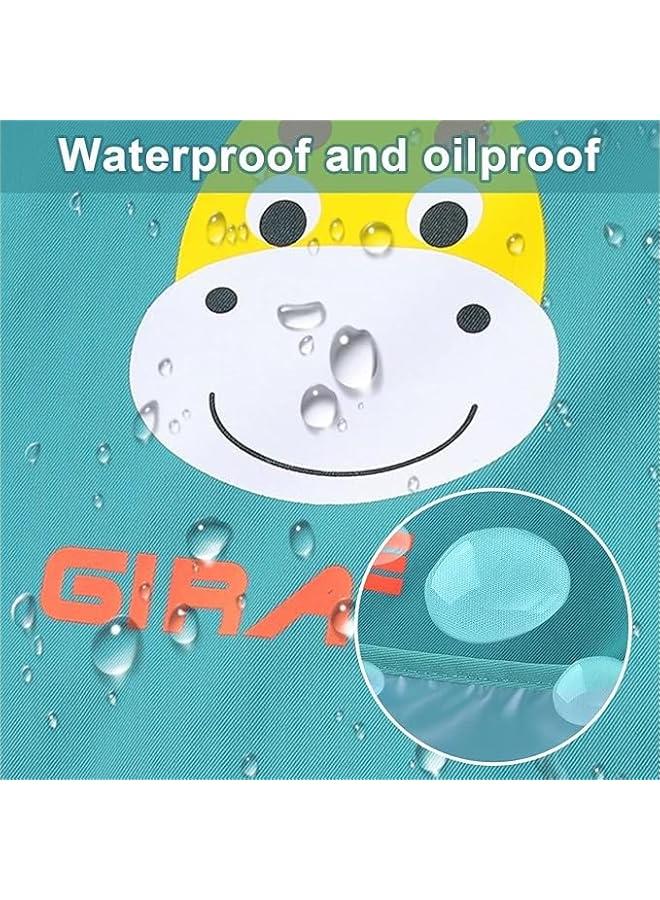 HOOKOR 3 Pack Sleeveless Sleeve Baby Bibs,Mess-Proof Bib for Baby Boy or Girl,Waterproof Baby Bib with Crumb Catcher Pocket,Machine Washable - PFAS and BPA Free - Image 4