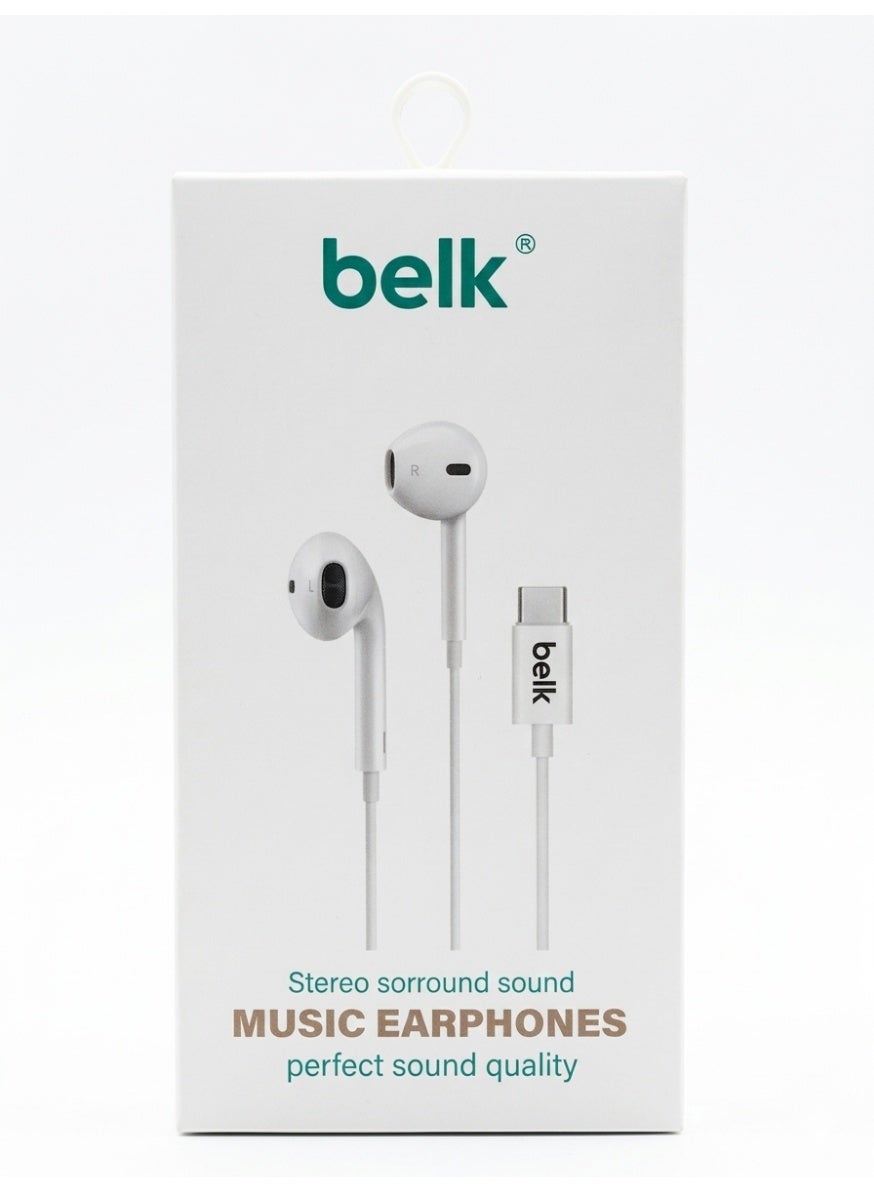 belk Belk Type C Earphones With Mic Connection Type: Wired | Audio Jack: Type-C