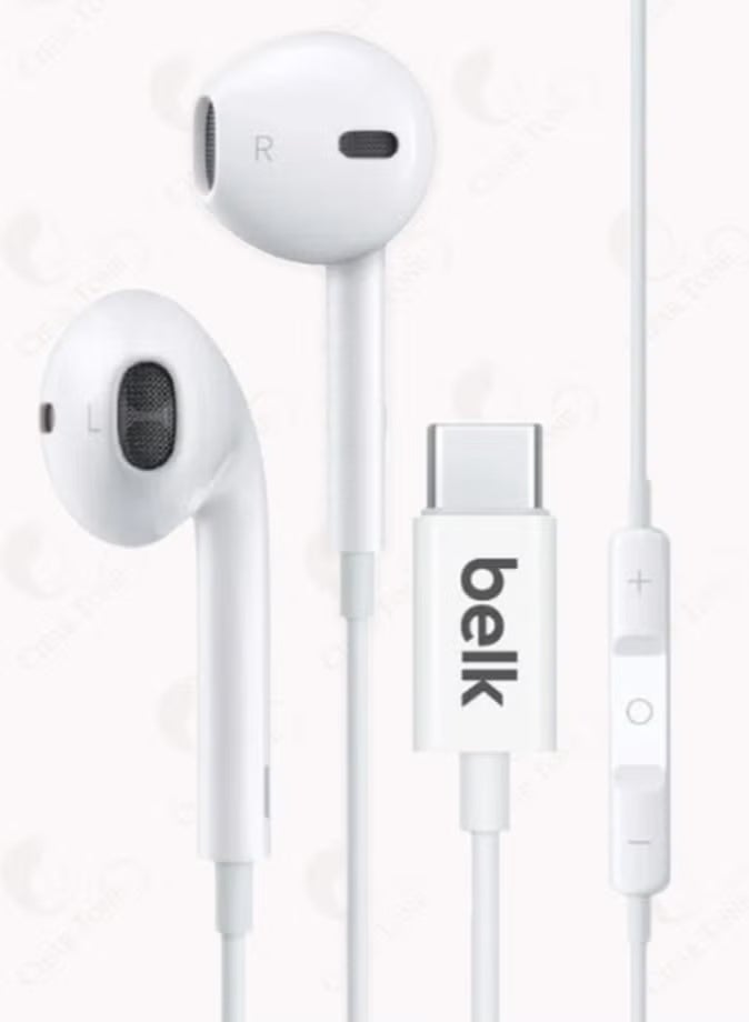 Belk Type C Earphones with Mic ,120cm , White - Image 2