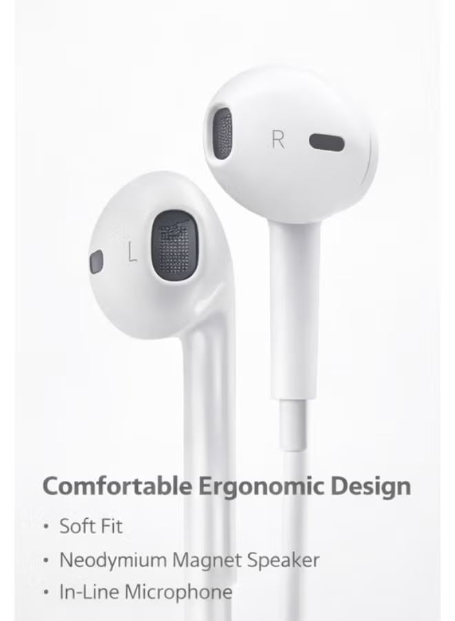 Belk Type C Earphones with Mic ,120cm , White - Image 3
