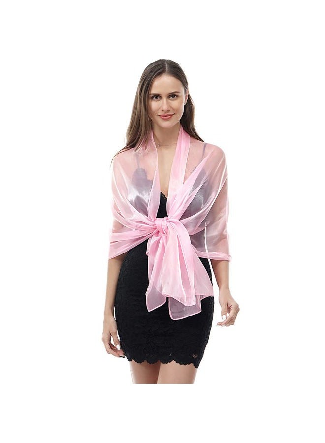 Ladiery Silky Shawls and Wraps for Evening Dresses: Women Sheer Soft Bridesmaid Wedding Formal Party Organza Shawl - Image 4