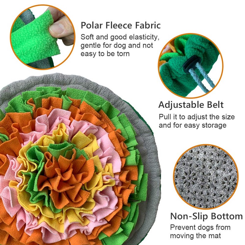 SCHITEC Snuffle Mat for Dogs, Interactive Foraging Puzzle Blanket, Nosework Feeding Bowl Sniffing Pad for Cats Puppies Small Medium Pets - Image 3