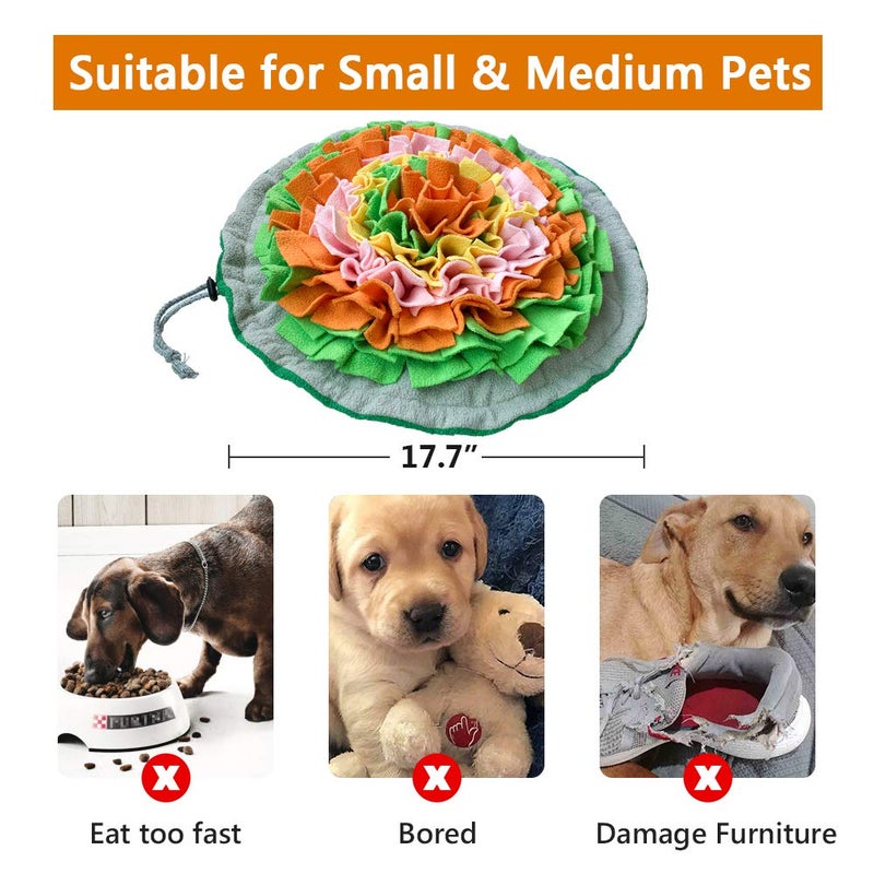 SCHITEC Snuffle Mat for Dogs, Interactive Foraging Puzzle Blanket, Nosework Feeding Bowl Sniffing Pad for Cats Puppies Small Medium Pets - Image 4