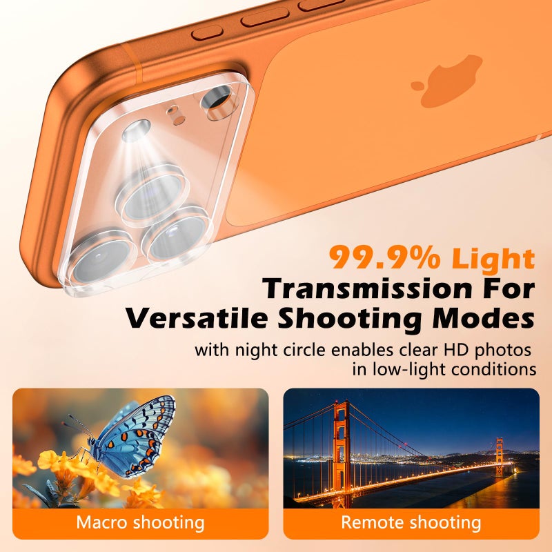 imluckies 3 Pack for iPhone 17 Max 6.9" Camera Lens Protector, HD Clear Tempered Glass Camera Accessories, 9H Hardness Anti-Scratch Screen Cover, Case Friendly[Not Affect Night Shots] - Image 4