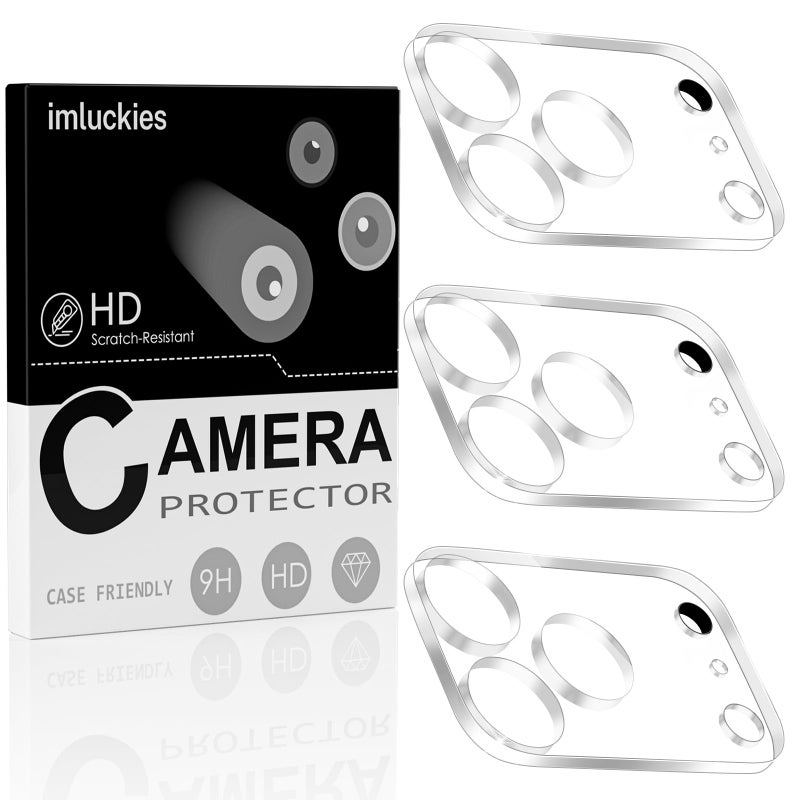 imluckies 3 Pack for iPhone 17 Max 6.9" Camera Lens Protector, HD Clear Tempered Glass Camera Accessories, 9H Hardness Anti-Scratch Screen Cover, Case Friendly[Not Affect Night Shots] - Image 1