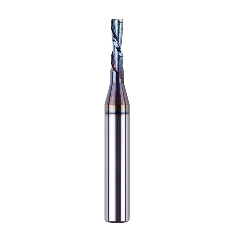 SpeTool 1/8 Inch Downcut CNC Router Bits 1/4 Inch Shank with Extra Long Life Coating, Carbide Spiral Down Cut End Mill Slot Cutting Router Bit for Woodworking - Image 1