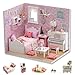 Flever DIY Miniature House Kit Tiny Home Kit with LED Light Mini House Build Craft Kits for Adults and Teens Home Decor Creative Gift for FamilyFriends Sunny Princess - Image 4