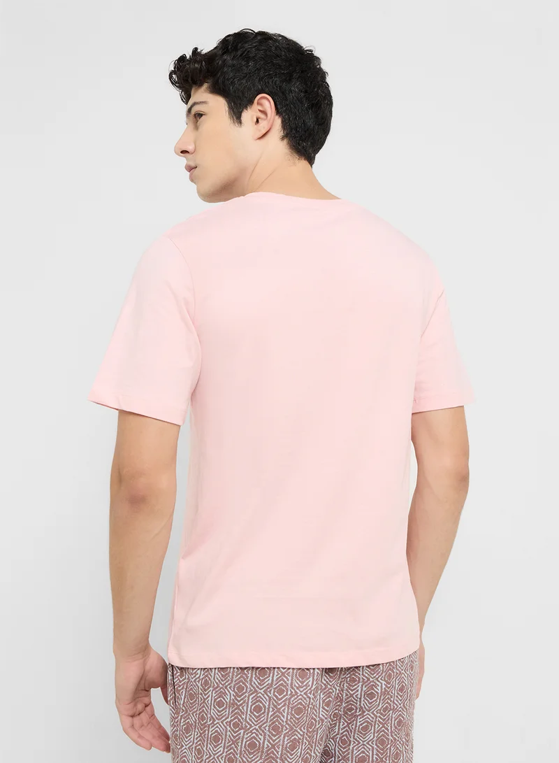 JACK & JONES Jortavira Crew Neck Printed T-Shirt