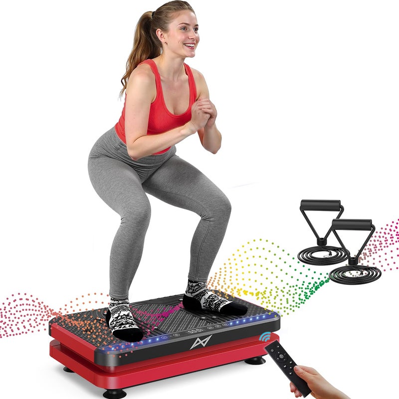 AXV Vibration Plate Fitness Platform Exercise Machine Vibrating Shaking Full Body Shaker Workout Vibrate Stand Shake Board Sport Gym for Weight Loss Fat Burner for Women Men - Image 1