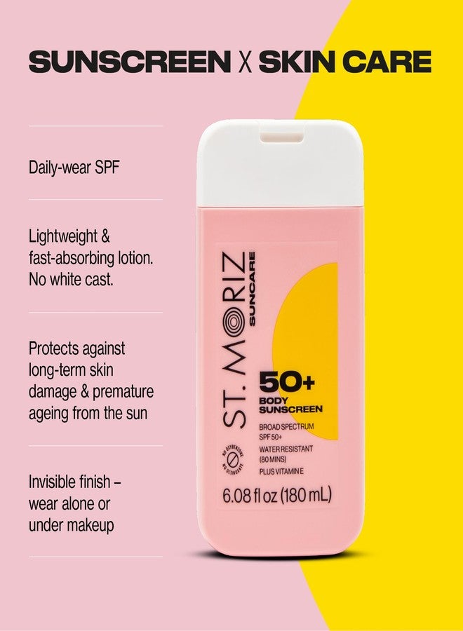 St. Moriz St Moriz Suncare SPF - Sunscreen - Broad Spectrum Protection Water Resistant Sunscreen Moisturizing Lotion + Vitamin E - Oxybenzone & Octinoxate Free - Vegan - Body, 50, Sun Protection Factor (SPF) - Image 2