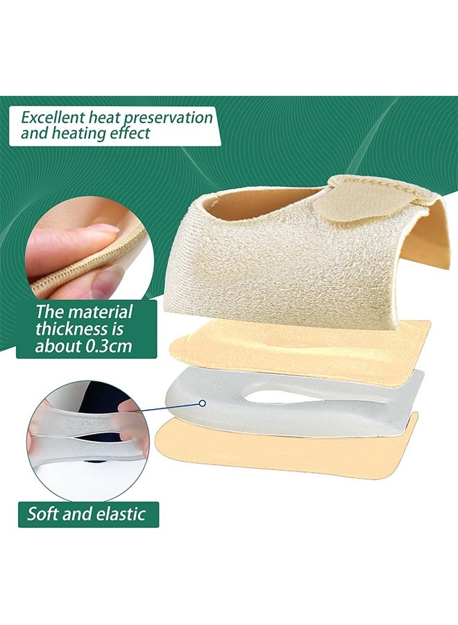 Heel Spur Inserts Gel Heel Pads Heel Spur Bandages Heel Protection Silicone Heel Protector Suitable for Heel Analgesia / Stress Reduction, EU 36-40(S) (Beige) - Image 4