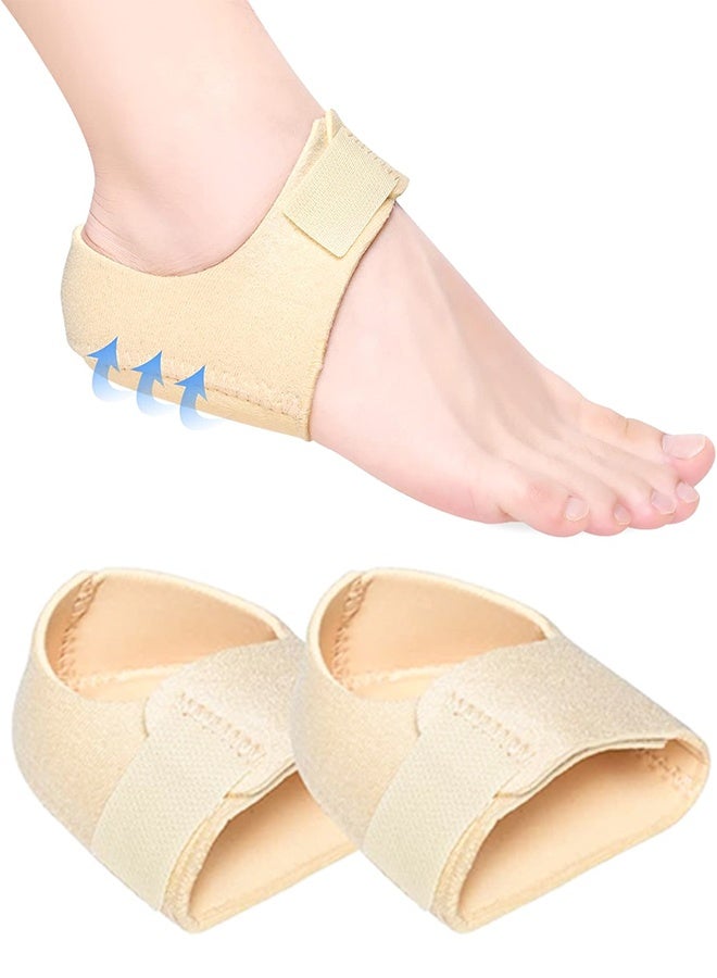 Heel Spur Inserts Gel Heel Pads Heel Spur Bandages Heel Protection Silicone Heel Protector Suitable for Heel Analgesia / Stress Reduction, EU 36-40(S) (Beige) - Image 1