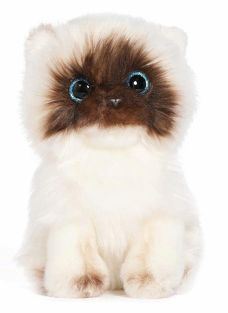 SYOSI - Cat Plush Toy Simulated Siamese cat shape Material Soft Shape Realistic 10 Inch Kitten Doll Cute Ragdoll Cat Great Birthday Gift for Kids Friends Lovers - Image 1