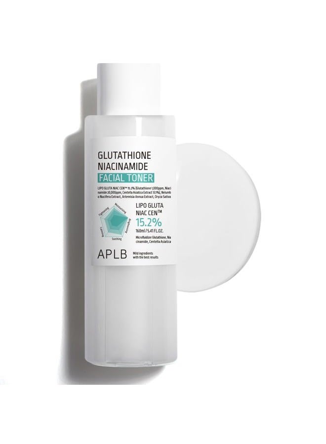 APLB Glutathione Niacinamide Facial Toner | LIPO GLUTA NIAC CEN™ 15.2% 5.41 FL.OZ/Korean Skincare, Replenishing Moisture, Revitalize for Gentle and Improve Skin Texture Through Niacinamide - Image 1