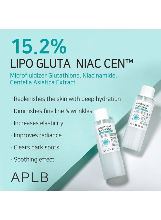 APLB Glutathione Niacinamide Facial Toner | LIPO GLUTA NIAC CEN™ 15.2% 5.41 FL.OZ/Korean Skincare, Replenishing Moisture, Revitalize for Gentle and Improve Skin Texture Through Niacinamide - Image 3