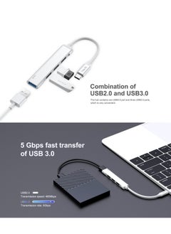 havit havit HB41 HUB 4 IN 1 Type-C to USB2.0 / USB3.0 - Silver  - Image 4