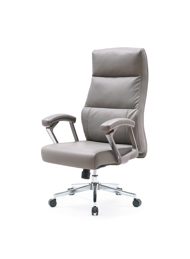 Multiwood Superior Comfort Office Seating with Deep Padding, Posture Support and Relaxed Tilt Function – Grey - Image 1